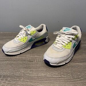 Nike Air Max 90 Women's Sneakers Size 7.5 Pure Platinum Washed Teal DH5072-100